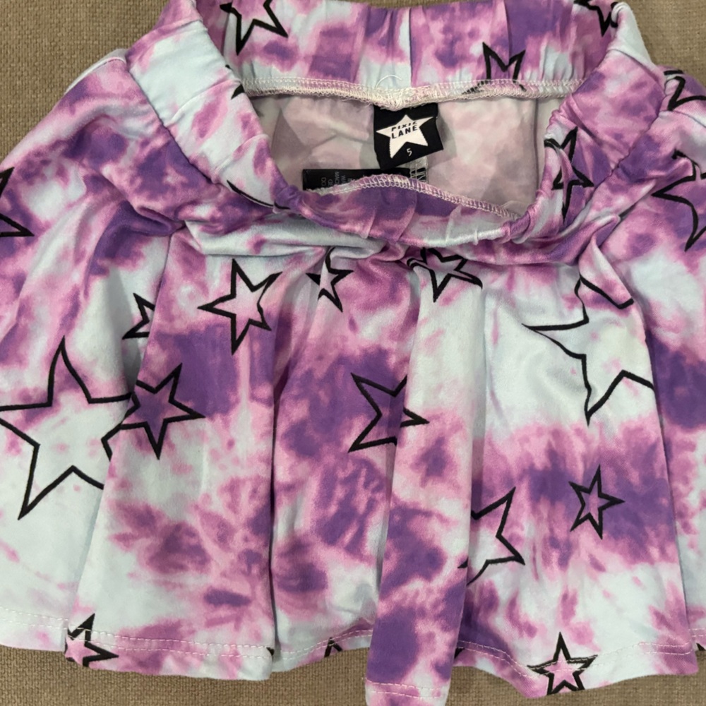 Pixielane Tie-Dye skort - Purple & White